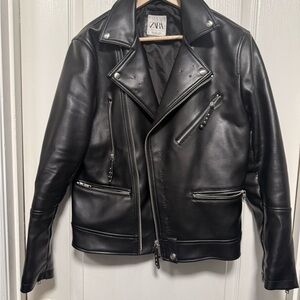 Zara Men's Black Biker Jacket